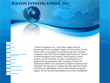 Tablet Screenshot of boltoninvestigations.com